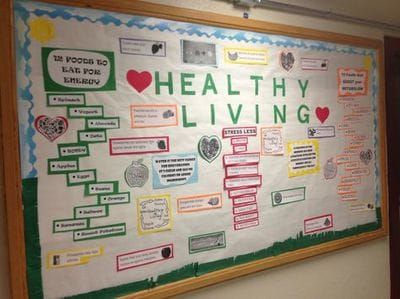 Healthy Eating Display, Breakfast Sweets, Diet Breakfast, Live Healthy, Ice Breakers, Living A Healthy Life, Media Center, Health And Safety, Bulletin Board