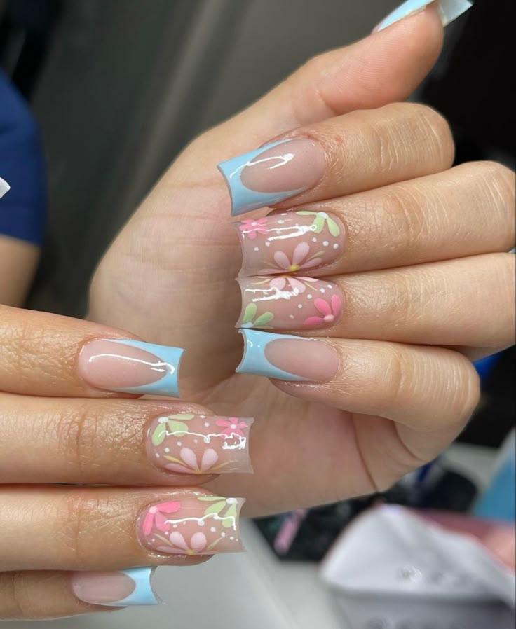 Spring Nails Gel Short, Spring Nails French Tip, Nails Gel Short, Spring Nails Bright, Spring Nails Aesthetic, Spring Nails French, Spring Nails Gel, Spring Nails Coffin, Spring Nails Art