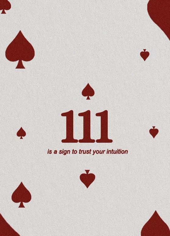 the number 11 is surrounded by playing cards in red on white paper with hearts and spades