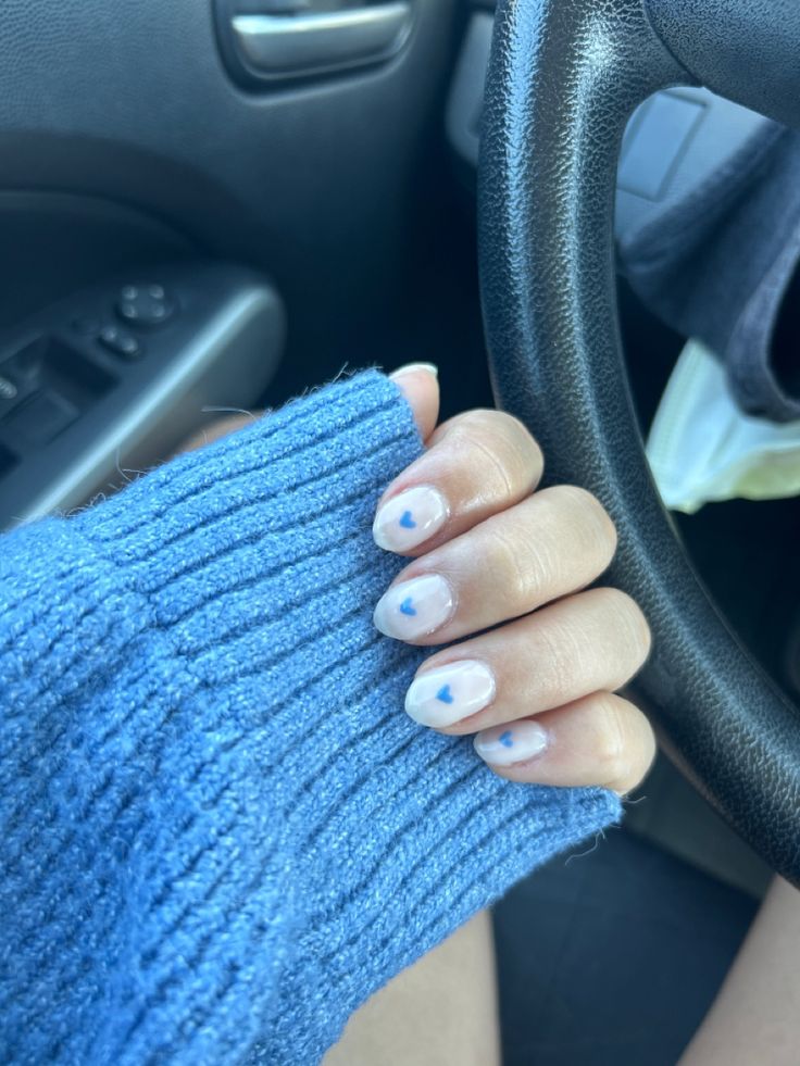 Blue Maternity Shoot Nails, Labor Nails Blue, Babyshower Nails For Boys, Birth Nails Mom Boy, Nails For Delivery Day, Boy Mom Nail Ideas, Nails Baby Shower Boy, Baby Boy Nails Designs Mom, Blue Nails Baby Shower Ideas