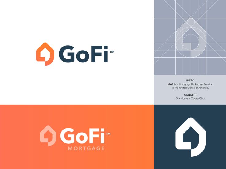 four different logos for golf and mortgage