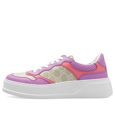 (WMNS) Gucci GG Sneaker 'Pastel' 670408-UPG90-5471 (SNKR/Low Top/Women's/Thick Sole) Designer Gucci Sneakers For Spring, White Gucci Sneakers For Spring, Spring Gucci Sneakers, Gucci Leather Sneakers For Spring, Spring White Gucci Sneakers, Spring Gucci Leather Sneakers, Luxury Pink Sneakers For Spring, Casual Pink Gucci Sneakers, Gucci Casual Pink Sneakers