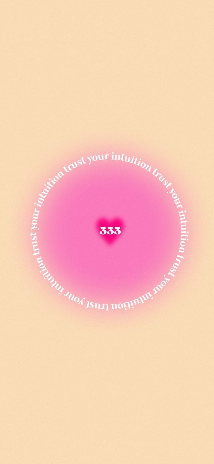 a pink circle with some words in it