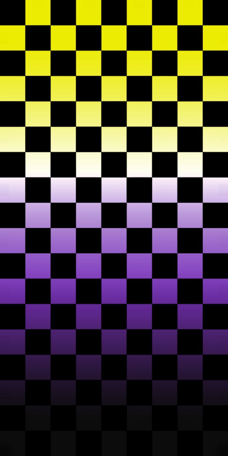 a black and yellow checkerboard background