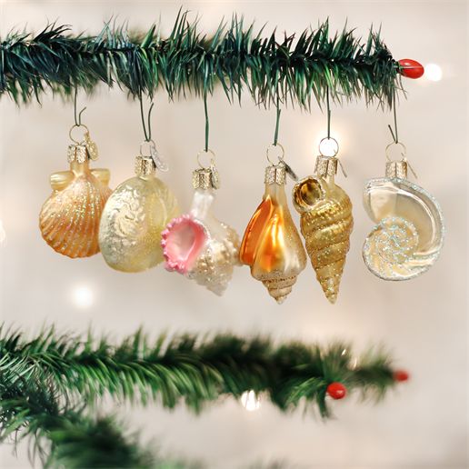 a christmas tree with ornaments hanging from it