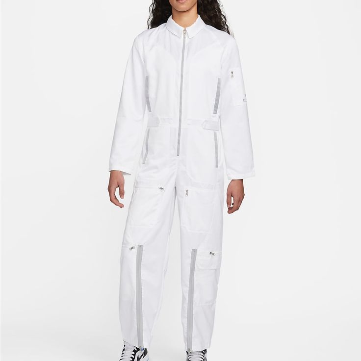 Womens M New With Tags Flight Suit, Nike White, Nike Pants, White Nikes, Women's Nike, Pant Jumpsuit, Nike Women, Jumpsuit Romper, Flight