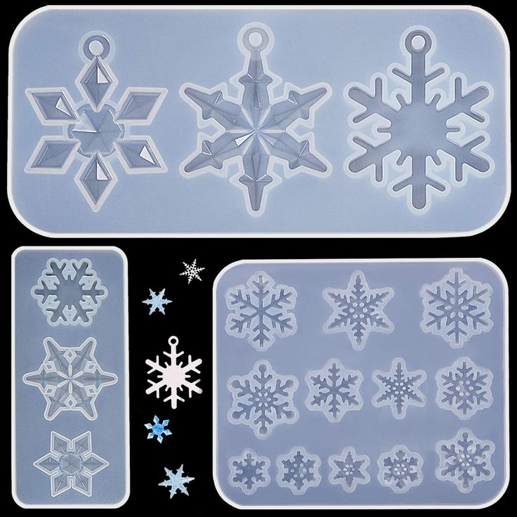 PRICES MAY VARY. Casting mold set: you will get 3 pieces of snowflake silicone molds in different sizes and shapes, which can meet your various demands in different mold craft works, enriching your daily life Convenient to apply: just twist the resin silicone mold and push out it, then your finished product can out of the mould easily, the mold can be washed easily after using, saving your time and effort Nice material: snowflake DIY moulds are made of quality silicone, non-toxic and won't break Diy Snowflake Decorations, Diy Resin Casting, Xmas Decorations Diy, Snow Flakes Diy, Diy Silicone, Candle Making Molds, Silicone Moulds, Resin Jewelry Making, Holiday Craft