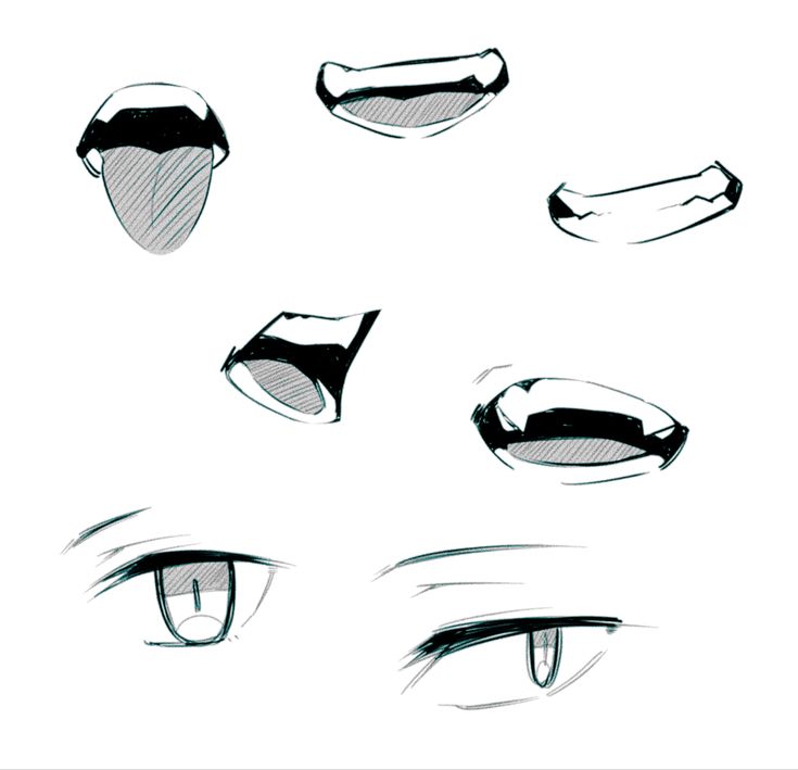 an image of different eyes drawn in black and white