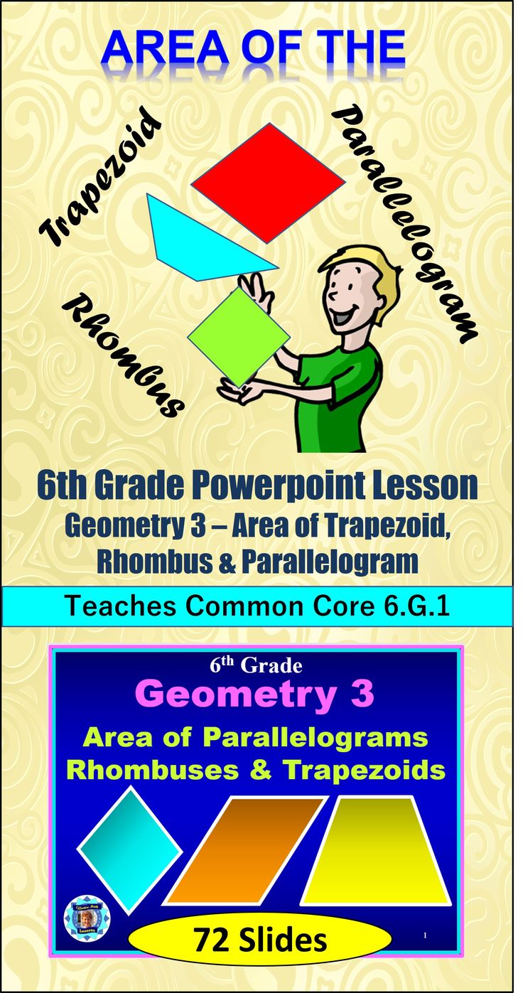 an advertisement for the 6th grade powerpoint lesson on how to use shapes and colors