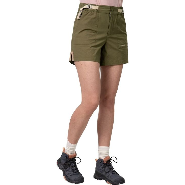 We gear up for our next summertime hike with the Kari Traa Ane Bermuda Short. Designed for comfort and functionality, this breezy short's quick-drying fabric and 4-way stretch keeps us moving effortlessly, while the elastic waist and adjustable belt provide a secure fit everywhere from the woods to the farmer's market. Casual Short-length Activewear For Outdoor, Spring Outdoor Activewear With Built-in Shorts, Stretch Khaki Shorts For Outdoor, Functional Relaxed Fit Shorts For Hiking, Functional Shorts With Drawstring For Outdoor Activities, Functional Drawstring Shorts For Outdoor Activities, Spring Outdoor Activewear Of Short Length, Relaxed Fit Functional Shorts For Outdoor, Casual Stretch Shorts For Outdoor Activities