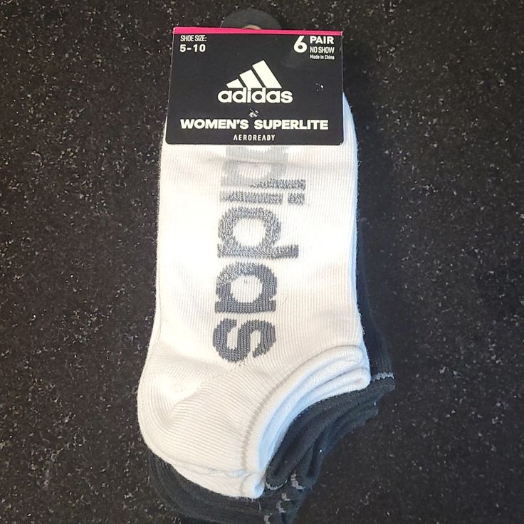 Adidas Logo, Lightweight, Polyester/Spandex Blend, Nwt White Stretch Sports Socks, White Stretch Socks For Sports, White Stretch Athleisure Socks, White No-show Fitted Socks, Fitted No-show White Socks, Fitted White No-show Socks, Sporty Fitted No-show Socks, White Stretch Non-slip Socks, White Athleisure Socks For Training