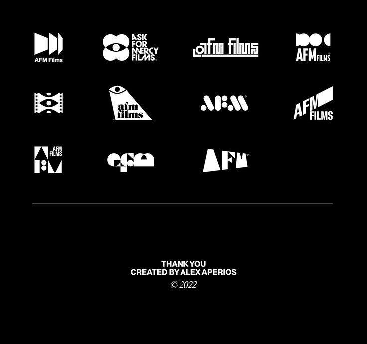 black and white logos with the words thank you created by all - star movies on them