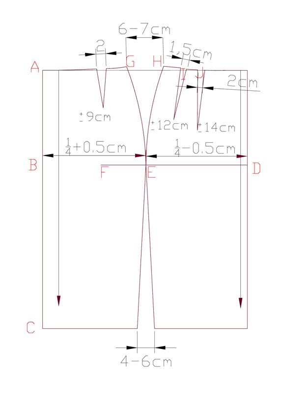 an image of the measurements for a men's shirt