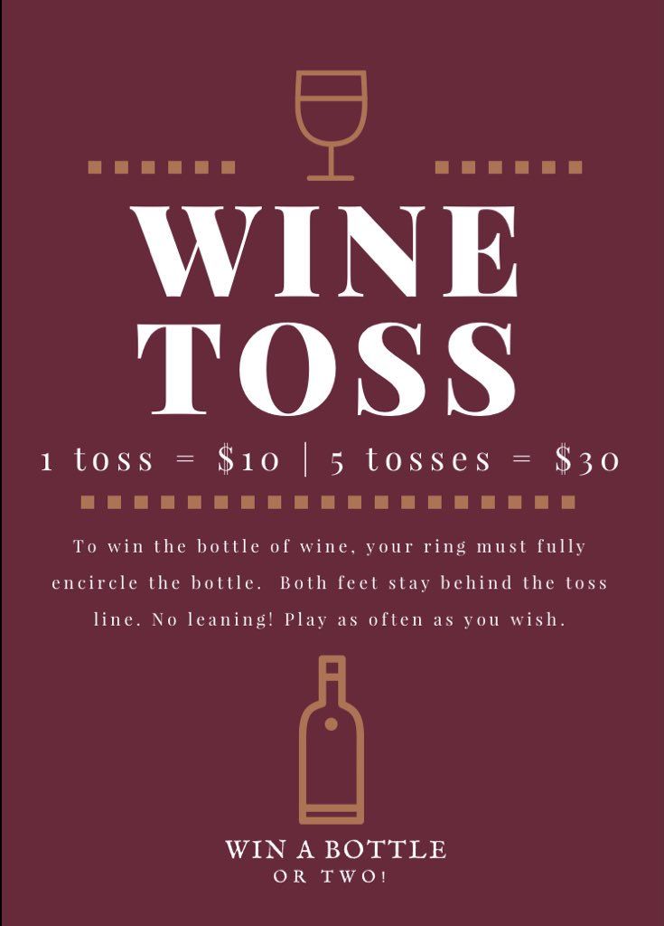 the wine toss book is shown