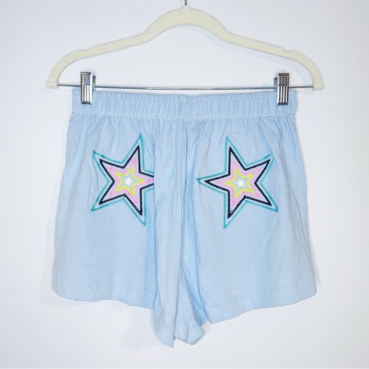 Wildfox Light Blue Shorts With Star Embroidery At Back. Elastic Waist. New With Tags. Offers Welcome. No Trades. Bundle For Discount. Cute Shorts For Summer Pajama Party, Blue Shorts For Pajama Party With Elastic Waistband, Blue Shorts For Pajama Party, Blue Shorts With Elastic Waistband For Pajama Party, Cute Summer Bottoms For Pajama Party, Blue Short-length Bottoms For Pajama Party, Trendy Bottoms With Star Patch For Spring, Trendy Spring Bottoms With Star Patch, Cute Light Blue Bottoms For Summer