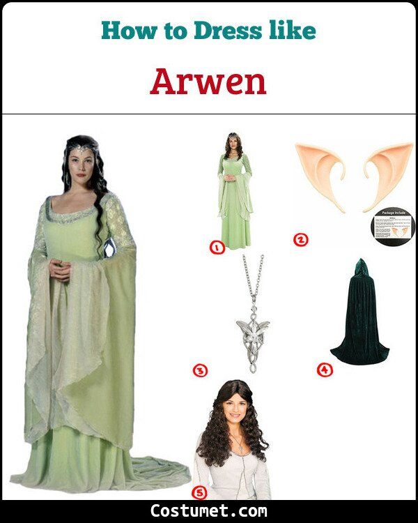 an image of how to dress like arwen from the lord of the rings costume