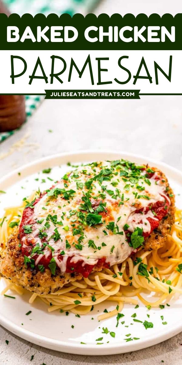 Here's a quick and easy meal for tonight! This Baked Chicken Parmesan recipe features juicy chicken breasts breaded in a crispy panko coating topped with marinara sauce and melted Mozzarella cheese. Serve this tender chicken for a busy weeknight dinner paired with a side of steamed vegetables! Easy Oven Baked Chicken Parmesan, Oven Baked Chicken Parm, Crispy Baked Chicken Breast Recipes, Oven Baked Chicken Parmesan Recipe Easy, Panko Chicken Parmesan, Chicken Parmesan Recipe Easy Baked, Grilled Chicken Parmesan Recipe, Chicken Parmesan Recipe Oven, Easy Baked Chicken Parmesan Recipe