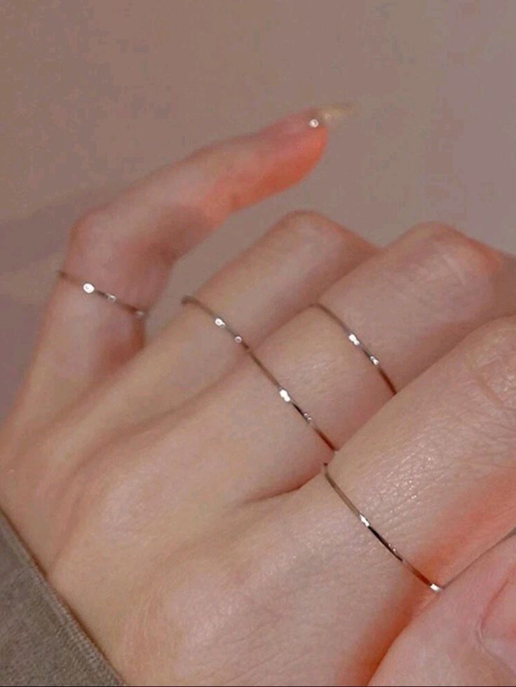 Simplistic Jewelry, Simple Stacking Rings, Stackable Ring Sets, Simple Band, Plain Bands, Knuckle Rings, Fancy Jewelry, Hand Jewelry, Girly Jewelry