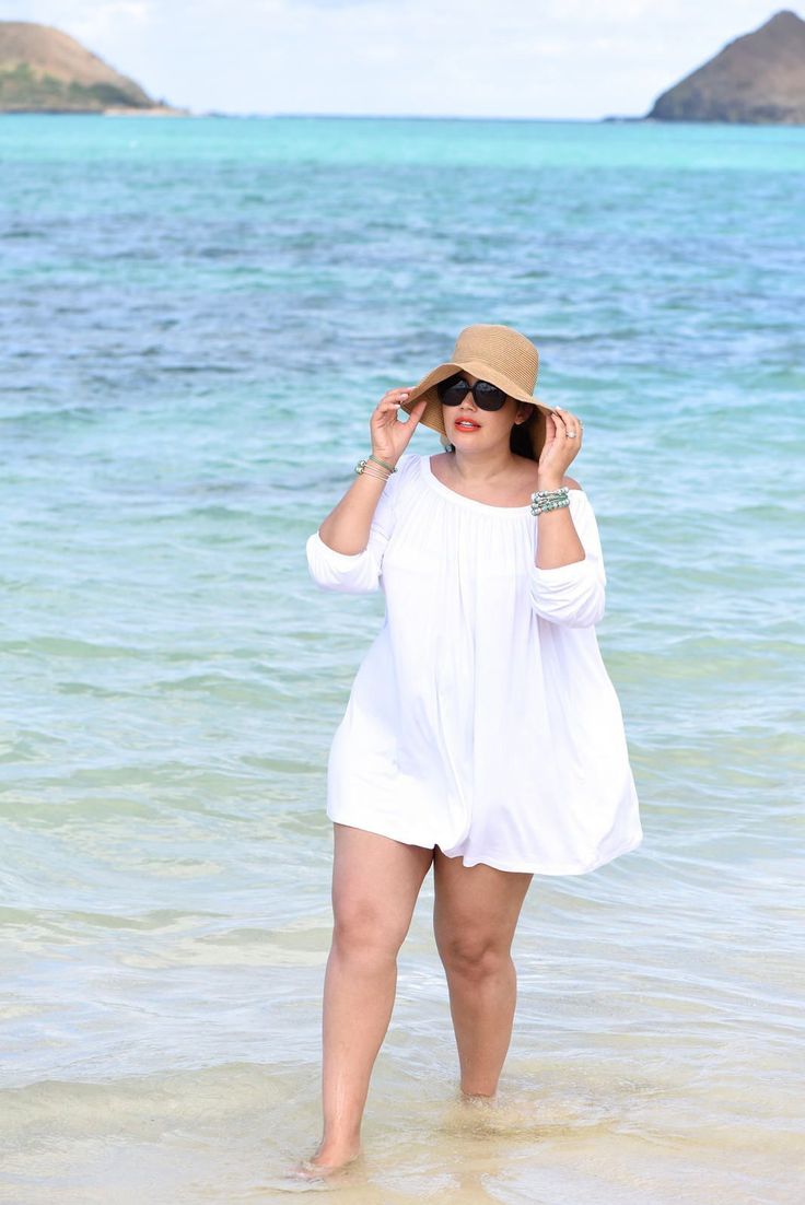 Best Beach Day Outfit Ideas For Women - Summer Inspiration Beach Outfit Plus Size Women, Beach Outfits Women Plus Size, Beach Plus Size, Plus Size Beach Outfits, Plus Size Beach Wear, Beach Outfit For Women, Pandora Accessories, Lanikai Beach, Beach Hawaii