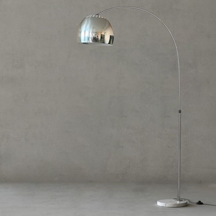 Sneedville Arched Floor Lamp - Vakkerlight Chrome Floor Lamp, Arched Floor Lamp, Marble Surface, Light Project, Marble Pattern, Edison Light Bulbs, Small Furniture, Large Furniture, Level Up