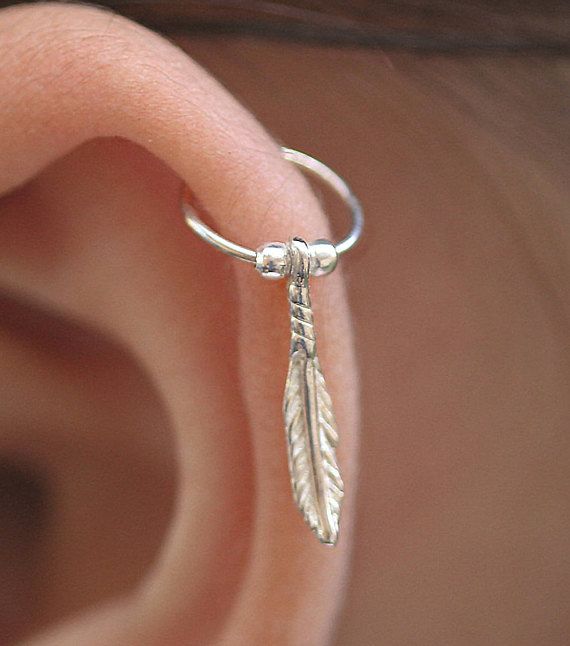 Hoop EarringFeather Hoop Earringsilver hoop earringhoop Silver Hoop Earring, Earring Cartilage, Earring Hoop, Silver Necklace Pendant, Tiny Hoop Earrings, Cartilage Earrings Hoop, Cartilage Hoop, Earring Silver, Earring Jewelry