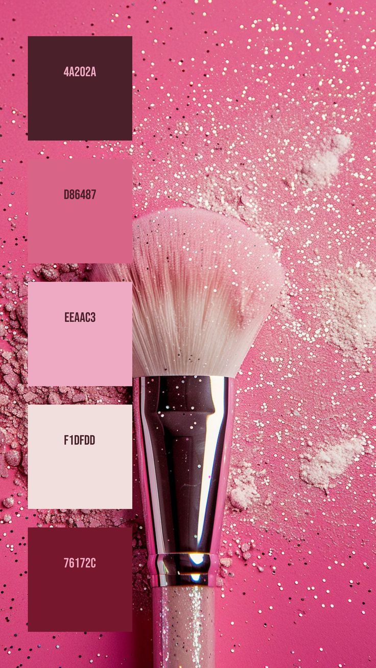 Colors:
4A202A
D86487
EEAAC3
F1DFDD
76172C Matte Background, Wedding Color Pallet, Adobe Design, Pink Powder, Hex Color Palette, Daily Beauty Routine, Branding Resources, Hex Colors, Makeup Application