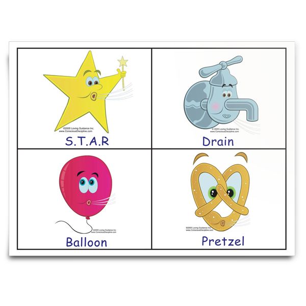 four different pictures with the names of animals and letters in them, including stars, dr se