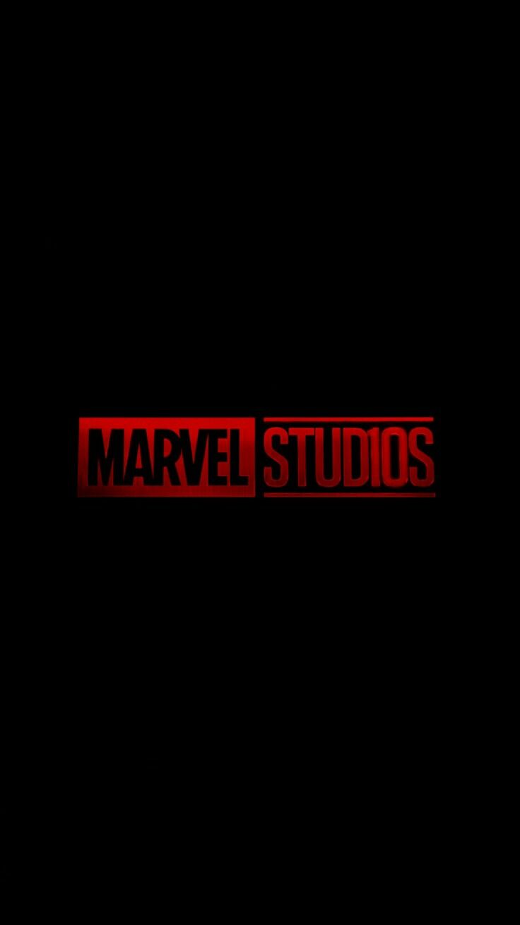 the logo for marvel studios is shown in red and black on a black background,