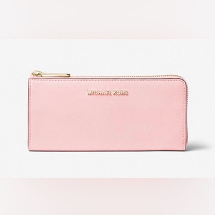 Nwt Mk Baby Pink Jetset Large Wallet W Gold Hardware. I Have A Bag To Match If Interested In Bundling This Will Come Gift Wrapped From Mk Pink Pouch Wallet For Everyday, Everyday Pink Pouch Wallet, Pink Everyday Pouch Wallet, Pink Bifold Bag With Zipper Closure, Everyday Pink Rectangular Wallet, Pink Leather Wallet With Zipper Closure, Everyday Pink Leather Wallets, Pink Leather Travel Wallet, Pink Bifold Travel Bag