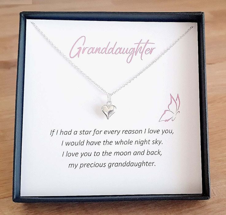 "925 Sterling Silver Chain Size: 14\" &  16\" Pendant Size: 9mm Packaged in a pretty Gift Box Mounted on a personalised gift message card with either the pre-set message shown or your own message Includes an additional gift card to write your own personal message PRODUCT DETAILS Choose this pretty heart necklace as a beautiful gift for a special granddaughter.  Stunning puffy heart necklace for girls. Charmed Jewellery gifts include a meaningful pre-set message or the choice to add your own message. Striking heart pendant in sterling silver 925, on a 14\" or 16\" trace chain, which is made in Italy. Our jewellery is stamped 925 for the added reassurance and confidence in purchasing a quality piece of jewellery. Granddaughter gift, granddaughter gift ideas, gifts from grandparents, birthday Sterling Silver Heart Necklace For Birthday And Mother's Day, Sterling Silver Heart Necklace For Mother's Day Birthday, Sterling Silver Charm Necklace For Birthday Gift, Sterling Silver Charm Necklace For Birthday, Sterling Silver Charm Necklaces For Birthday Gift, Sterling Silver Charm Necklaces For Birthday, Silver Heart Necklace With Hallmark For Birthday, Silver Heart Necklace With Name For Birthday Gift, Silver Heart Necklace For Birthday Gift