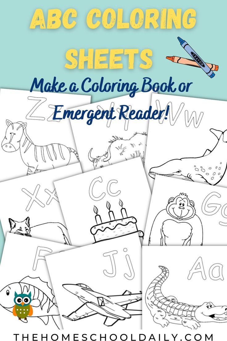 the abc coloring sheets for children to color