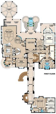 the floor plan for this luxury home is very large and has an indoor swimming pool