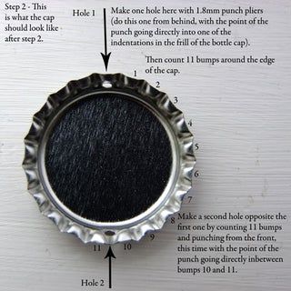 a bottle cap with instructions on how to make it look like an empty bottlecap