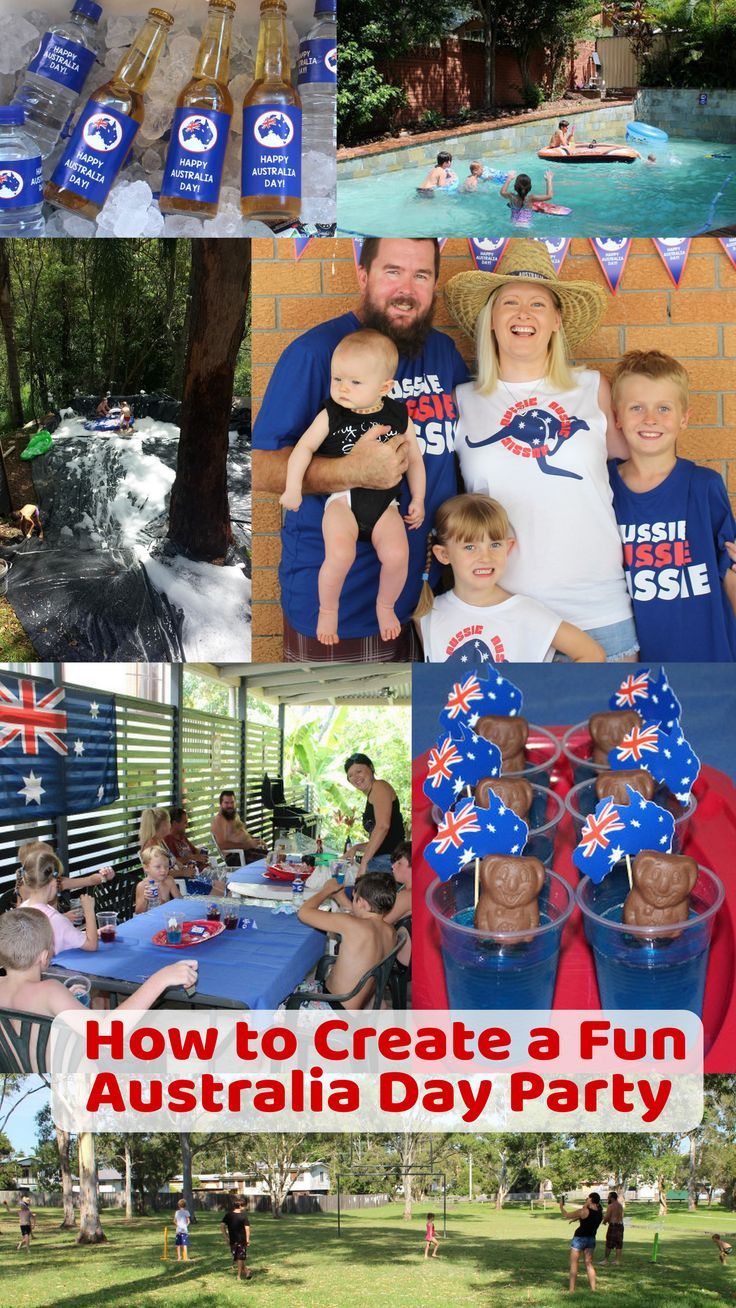 an australian day party with kids and adults