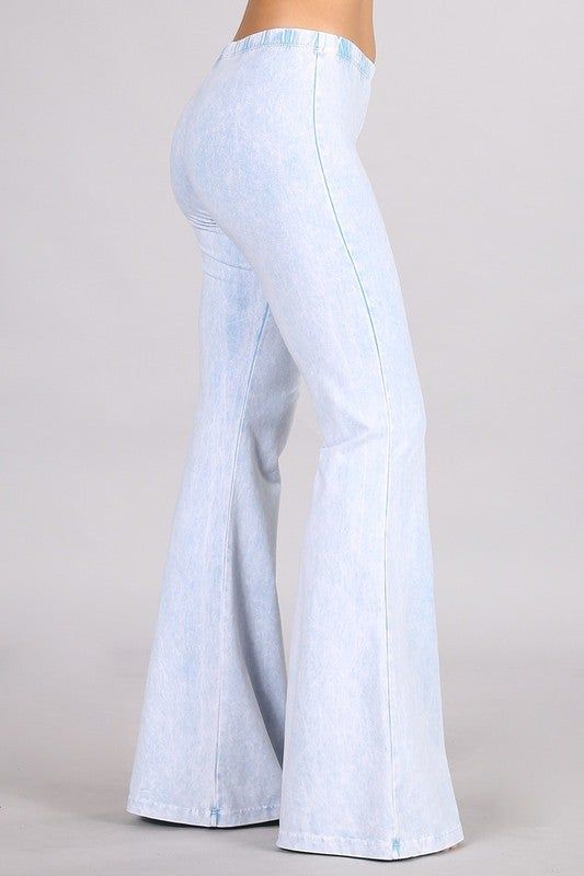 flare pants Blue Bell Bottoms, Blue Bell, Lightweight Pants, Bell Bottom Pants, Bell Bottom, Wide Brimmed Hats, Brim Hat, High End Fashion, Powder Blue