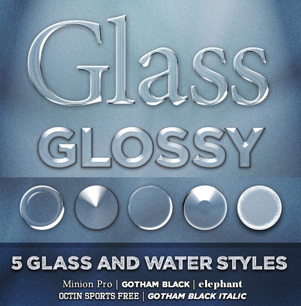 glass and water styles for photoshopped