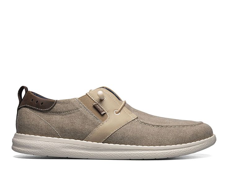 Cotton canvas and manmade upper,Easy slip-on entry,Flat heel,Classic rounded moc toe,Removable cushioned insole for added comfort,Lightweight and durable EVA outsole,Nunn Bush branding details | Men's Nunn Bush Brewski Moc Toe Wallabee Casual Shoes in Stone Size 9.5 Medium Casual Slip-on Sneakers With Removable Insole For Walking, Casual Slip-on Walking Shoes For Outdoor Activities, Casual Beige Synthetic Slip-on Sneakers, Casual Slip-on Sneakers For Walking, Casual Beige Leather Slip-on Sneakers, Casual Slip-on Outdoor Walking Shoes, Brown Outdoor Sneakers For Spring, Casual Slip-on Walking Shoes For Outdoor, Brown Sneakers For Outdoor Spring Activities