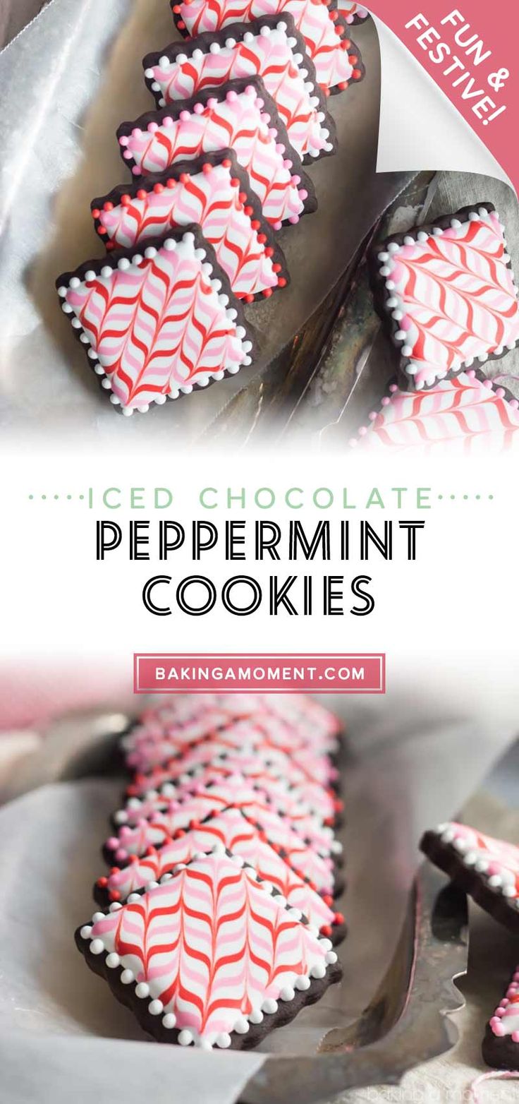 the recipe for iced chocolate peppermint cookies