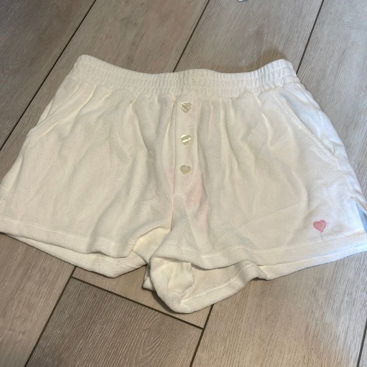 Nwt Stoney Clover Lane White Terry Cloth Shorts Size Small. Open To Reasonable Offers And Cross Posted On M. Low Offers From Resellers Will Be Declined. White Bottoms With Built-in Shorts, Cute White Shorts With Elastic Waistband, Cute White Vacation Pajama Shorts, Cute White Pajama Shorts For Vacation, White Cotton Pajama Shorts For Vacation, White Cotton Shorts For Loungewear, High Waist White Bottoms With Built-in Shorts, Cute White Short Length Shorts, Cute White High Waist Bottoms