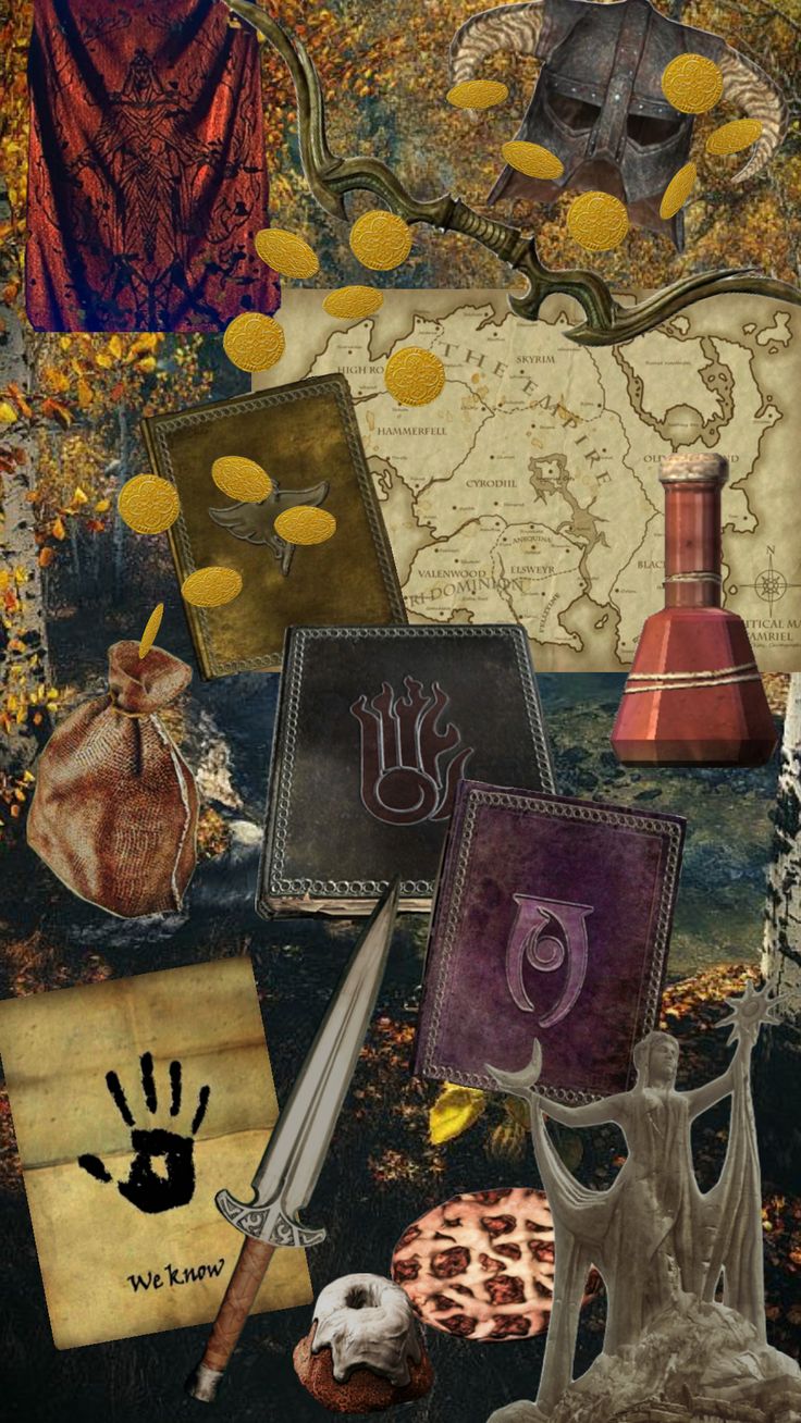 a collage of different items and things in the background, including an image of a person's hand