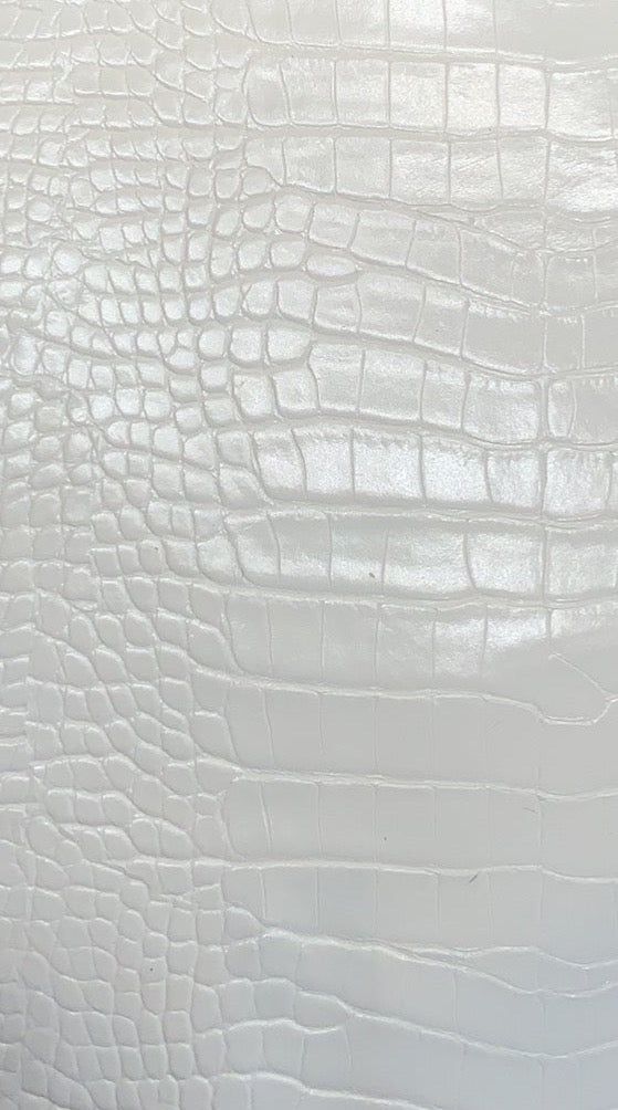 an alligator skin pattern is shown in white