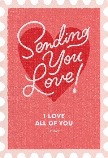 a valentine card with the words sending you love