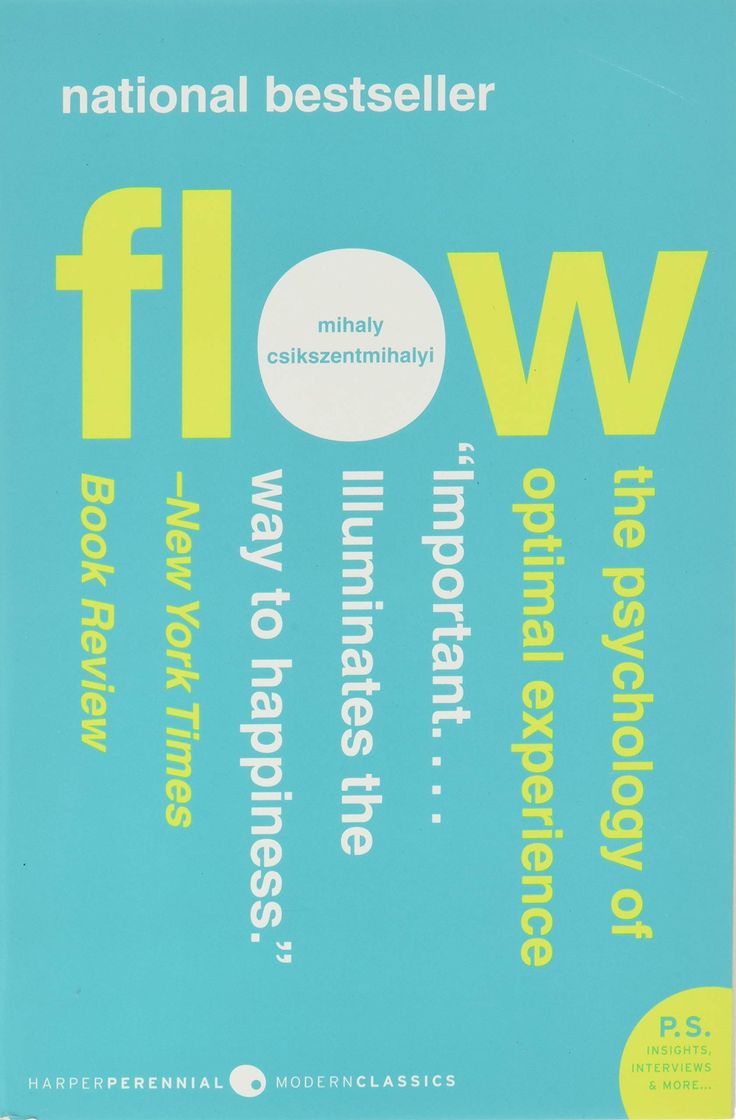 a book cover with the words flow on it