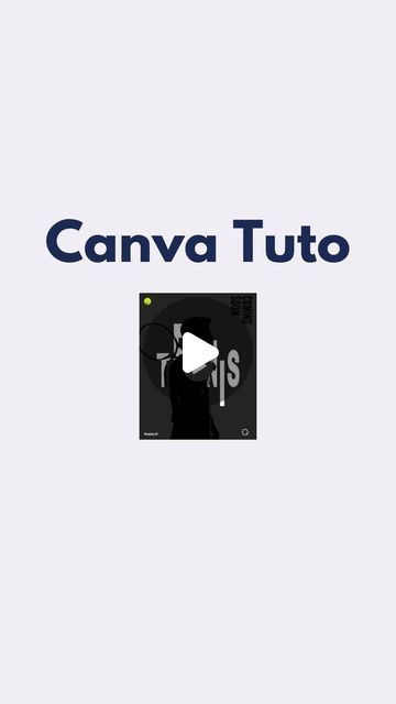 the words canva tuto are shown in blue and black letters on a white background