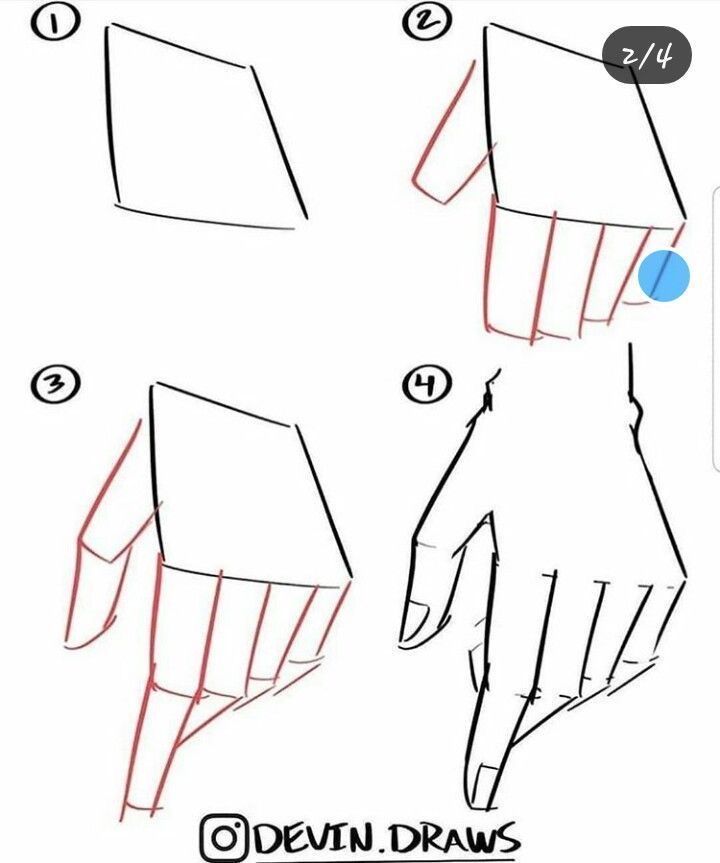 step by step instructions for how to draw hands