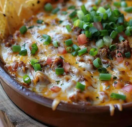 a close up of a bowl of food with chips