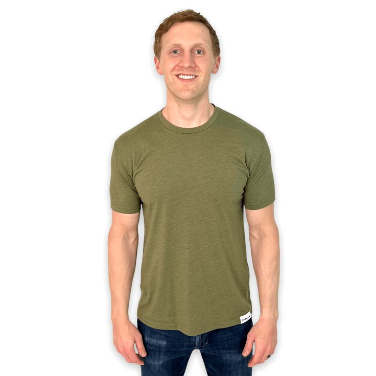 Our Everyday Crew Neck has its name for a reason. Designed to offer the fit, style, comfort, and durability needed to have you look and feel your best everyday and take on whatever you throw at it. Every detail in this crew neck has a specific purpose that makes it the only shirt you'll ever want to wear. Features 60% cotton and 40% polyester. The cotton makes the shirt soft and breathable while the polyester helps the shirt hold its shape and color and prevent shrinking Stay flat collar so it w Basic Green Everyday T-shirt, Eco-friendly Green Cotton T-shirt, Basic Moisture-wicking T-shirt For Everyday, Casual Green Moisture-wicking T-shirt, Comfortable Green Short Sleeve T-shirt, Green Relaxed Fit T-shirt, Green Relaxed Fit Comfortable T-shirt, Relaxed Fit Moisture-wicking T-shirt For Everyday, Everyday Moisture-wicking Relaxed Fit T-shirt