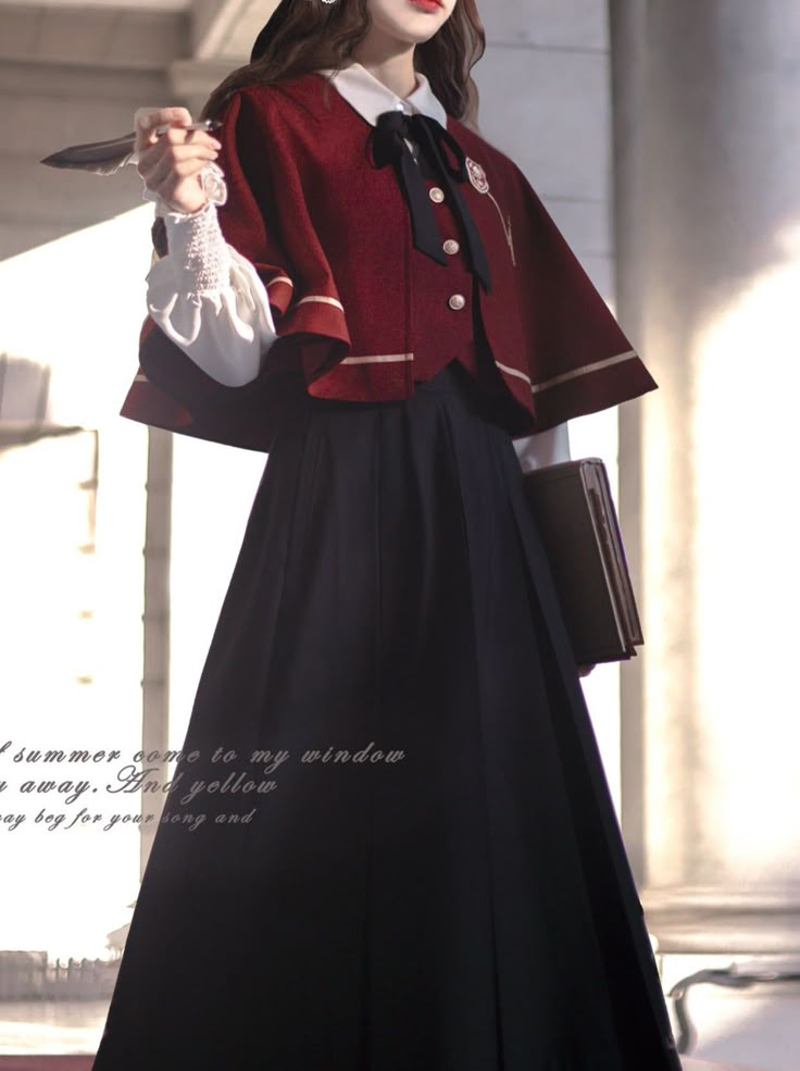 ❤︎Christine Elegant Cape + Vest + Shirt + Long Skirt

Pre-order item】】[Pre-order item❤︎ Cape Skirt, Elegant Cape, Shopping Link, Old Fashion Dresses, Cute Dress Outfits, Royal Outfits, Kawaii Fashion Outfits, Nectarine, Vest Shirt