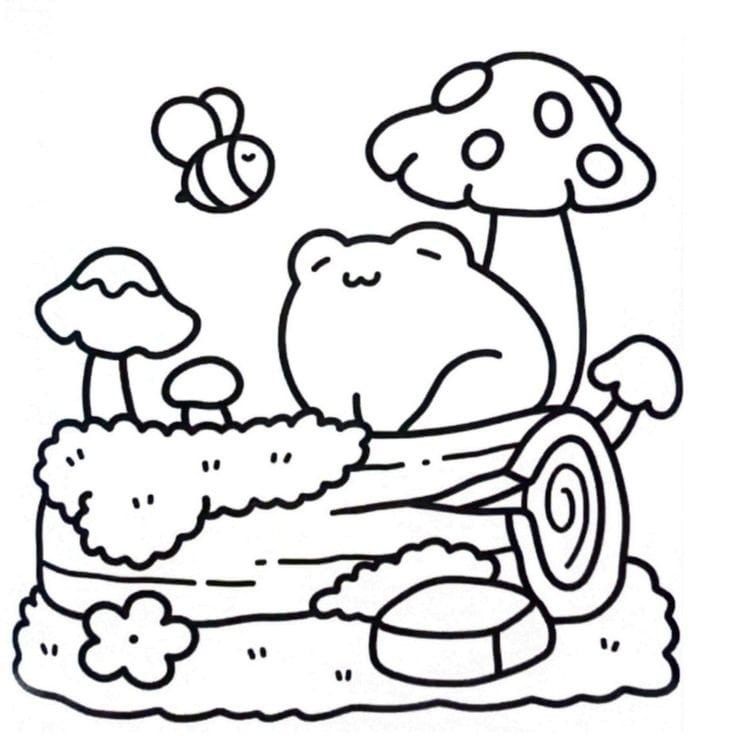 an image of a mushroom with mushrooms on it