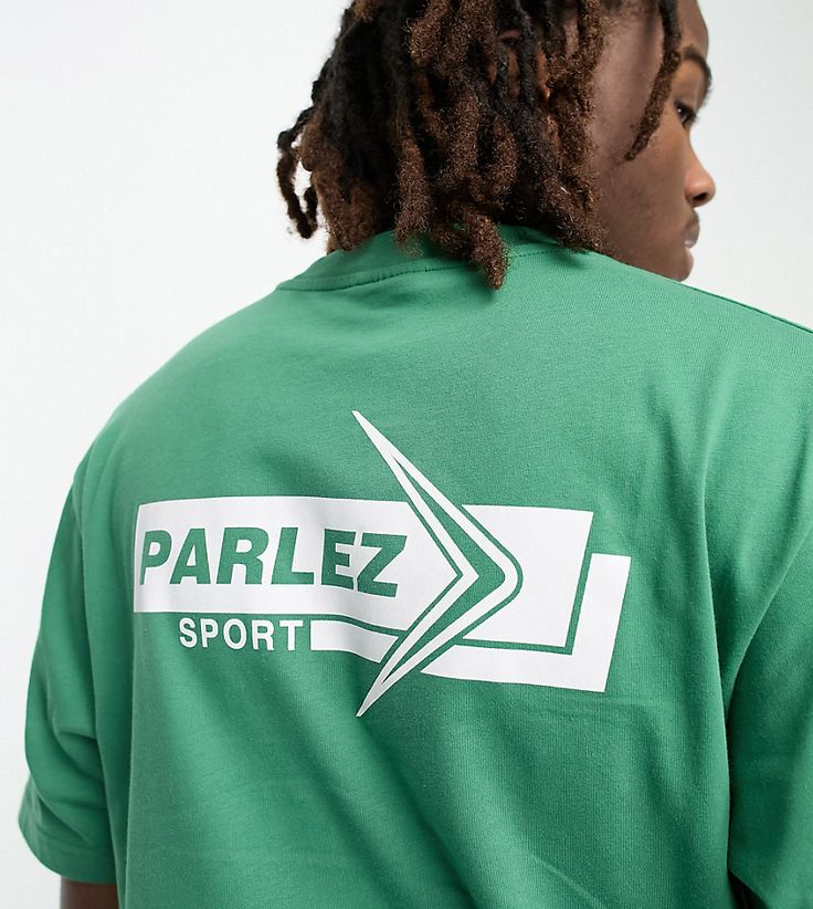 T-Shirts & Singlets by Parlez Exclusive to ASOS Crew neck Short sleeves Print to chest and back Regular fit Green Logo Print Athleisure T-shirt, Green Athleisure T-shirt With Logo Print, Green Crew Neck T-shirt For Athleisure, Green Sporty Crew Neck Top, Green Sports Tops With Logo Print, Green Crew Neck Athleisure Top, Green Crew Neck Top In Athleisure Style, Green Athleisure Tops For Streetwear, Regent Street